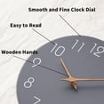 thumbnail image 6 of Wall Clock 14 Inch Gray Operated Silent Non Ticking Simple Modern Wood Decorative For Bedroom Living Room Kitchen Home Office, 6 of 9