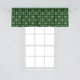 thumbnail image 2 of Ambesonne Spring Valance Pack of 2, Leaves with Colorful Flowers, 54"X18", Fern Green and Blue Grey, 2 of 4
