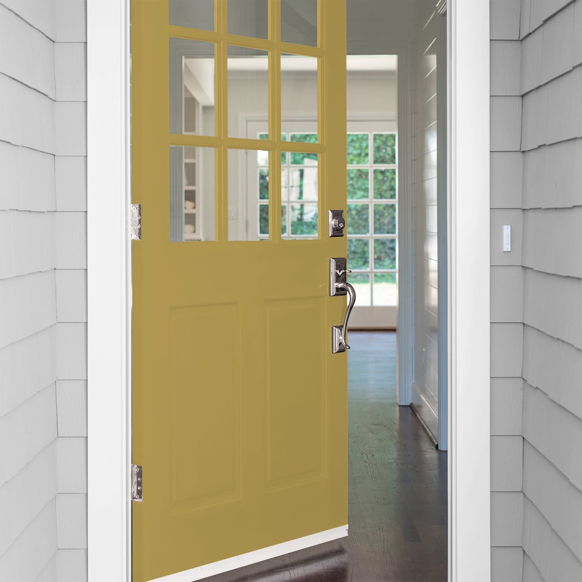 Glidden Fundamentals Obsession / Yellow, Semi-Gloss Exterior Paint, 1 Gallon