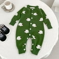 thumbnail image 2 of Wxirdiow Toddlers Boys Clothes Infant Baby Boys Girls Knit Cardigan Sweater Jumpsuit Cute Print Romper Playsuit Sweatshirt Green Size,12-18 Months, 2 of 8