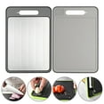 thumbnail image 5 of Stainless Steel Cutting Board Chopping Board Hanging Design Defrosting Board with Sharpener Double Cutter Board for Home Kitchen Kitchen Organizer, 5 of 8
