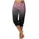 thumbnail image 1 of Pantalones Casuales de las Mujeres Imprimidos Leggings Pantalones Recortados, Pantalones Elásticos Cómodos para el Día Y el Deporte, 1 of 6