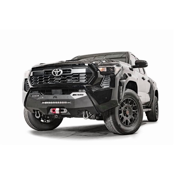 Fits 2024-2025 Toyota Tacoma Fab Fours Bumper TT24-N6351-1 Hidden Winch; One Piece Design; Direct Fit; Mounting Hardware Included; Without Grill Guard; With Winch Mount For Warn Zeon 10