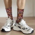 thumbnail image 6 of Fotbe 70s Groovy Hippie Retro Pattern Long Socks for Men & Women – Breathable & Stretchy Compression Socks, Ideal for Running, Travel, and Everyday Wear Size 5-11, 6 of 6