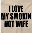 thumbnail image 2 of Love My Smokin Hot Wife Funny Spouse Men's Crewneck Sweatshirt Brisco Brands L, 2 of 6