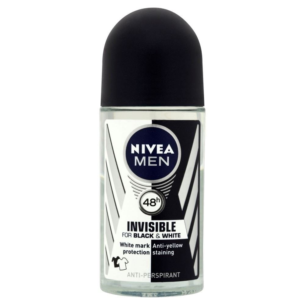 investering Ontvanger bijvoorbeeld Nivea Men Invisible for Black & White 48h Anti-Perspirant Deodorant Power  Roll-On (50ml) - Walmart.com