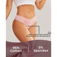 thumbnail image 3 of Finetoo 10 Pack Cotton Underwear for Women Criss Cross Lace Trim Low Rise Cheeky Bikini Panties M, 3 of 6