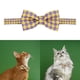 thumbnail image 3 of Adorable collar de gato ajustable con estampado de cuadros Amarillo morado, 3 of 9
