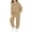 Khaki, variant on Children's Casual Solid Color Sweatshirt and Pants Two Piece Set