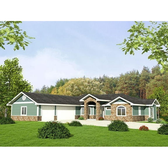 001-2232: Craftsman Northwest 2 Bed, 3 Bath Luxury Home Plan, 2176 Sq Ft: Full Blueprints with License to Build by Home Plan Marketplace - Lesuto