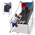 thumbnail image 1 of Costway Juego arcade de baloncesto de doble disparo con 8 modos de juego, sonido arcade, puntuación electrónica, color rojo, 1 of 3