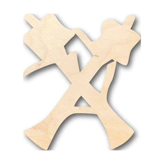 Unfinished Wood Branch Stick Smores Shape - Craft - up to 46" DIY 7" / 1/8"