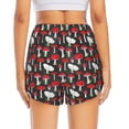 thumbnail image 4 of Uemuo Red Mushrooms Pattern Women's Athletic Shorts High Waisted Running Shorts with Liner Pockets Gym Elastic Workout Shorts-X-Large, 4 of 9