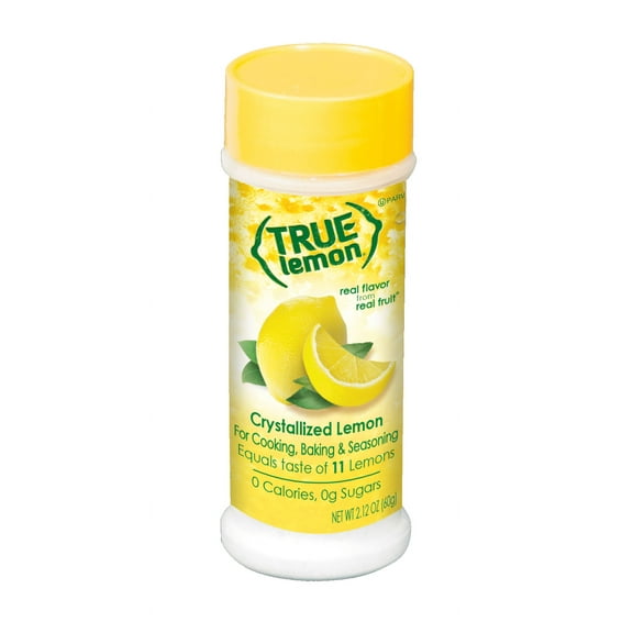 True Lemon Shaker Crystallized Lemon 2.12oz Spice Shaker and Dispenser with 15 Lemons Count
