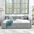 thumbnail image 6 of LifeSky Queen Size Daybed with Two Drawers Trundle for Guest Room, Sleeps 2 in 10 Minutes - Weekend Guest Visiting - 2 Storage Drawers, 6 of 12
