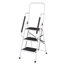 Drevy 4 Step Ladder with Handles Folding Kitchen Step Stool for Home Anti Slip Safty Steel Ladders 330LB Walmart