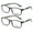 Gunmetal, variant on Mens 3 Pack Metal Rectangle Business Reading Glasses Presbyopic glasses