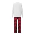 thumbnail image 3 of Christmas Family Pajamas Matching Set Long Sleeve Tops and Plaid Pants Set, 3 of 9