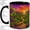 Black, variant on Vineyard Sunset Coffee Mug, Grape Landscape Art, Rustic Daily Tea Sips
