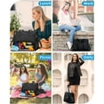 thumbnail image 5 of CNV Lunch Tote Bag for Women, 15.6 Inch Laptop Bag with Insulated Lunch Compartment, Quilted Large Capacity Computer Handbag with Purse for Business, Work, Nurse, Office, Collage, Casual, Black, 5 of 7