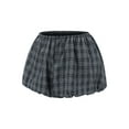 thumbnail image 4 of Baby Sweetie Womens Plaid Shorts Elastic Waist Bloomer Shorts Casual Short Pants Summer Streetwear, 4 of 9