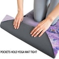 thumbnail image 3 of Urple Butterfly Flower Pattern Hot Yoga Mat Towel Non Slip for Hot Yoga - Quick-Drying Yoga Mat Cover with 4 Corner Pockets with Travel Bag - Hot Yoga Towel Non Slip 70"x26", 3 of 6