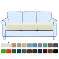 thumbnail image 1 of 2024 Texture Grid Slipcover Stretch Box Seat Cushion Cover (3 Pcs  Khaki), 1 of 5