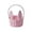 Pink, variant on Easter Woven Bunny Basket Long Ears Storage Tote, Iron Frame 10.24 x 7.87 x 6.3 in Kids Egg-Hunt Bag, Multi-Color Tabletop Organizer for Snacks, Toys & Gifts