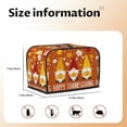 thumbnail image 4 of Toaster Covers 2 Slice, Happy Thanksgiving Three Gnomes Waterproof Bread Machine Cover Fits for Standard 2 Slice Toasters, Home Decor Toaster Protection with Hanging Rope, 4 of 7