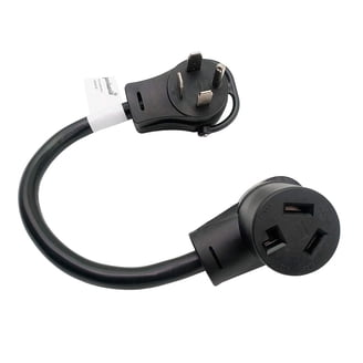 30 Amp Welder Adapter Cord - NEMA 14-30P Plug To L6-30R Receptacle, 1FT, 10 AWG, For Plasma Cutter & Dryer Outlet