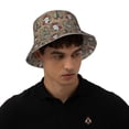 thumbnail image 4 of Kdxio Reflective Bucket Hat - Santa Claus cute Print Bucket Hat for Men,Women, 4 of 6