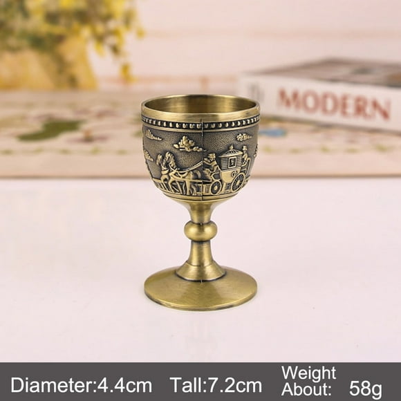 Vintage Wine Cup Tea Cups Goblet Home Metal Art Craft Ornaments 40/100ml