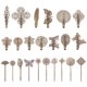 thumbnail image 1 of 23 horquillas vintage para el pelo con diseño de mariposa, hojas y flores, de bronce., 1 of 7