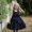 F-420Navy, variant on ZHOGXU Big Kids Girls Satin Dress Sleeveless Round Neck Solid Color Comfortable Stylish Tutu Dresses For Party And Daily Wear Brick Red 4-5 Years