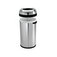 thumbnail image 2 of simplehuman 60 Liter / 16 Gallon Bullet Open Top Trash Can, Commercial Grade Heavy Gauge Brushed Stainless Steel, 2 of 2