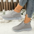 thumbnail image 2 of CAICJ98 Women’s Snow Boots Comfortable Warm Lined Ankle Booties Slip On Waterproof Short Boots Outdoor Winter Boots for Women (Grey,Size 6.5), 2 of 9
