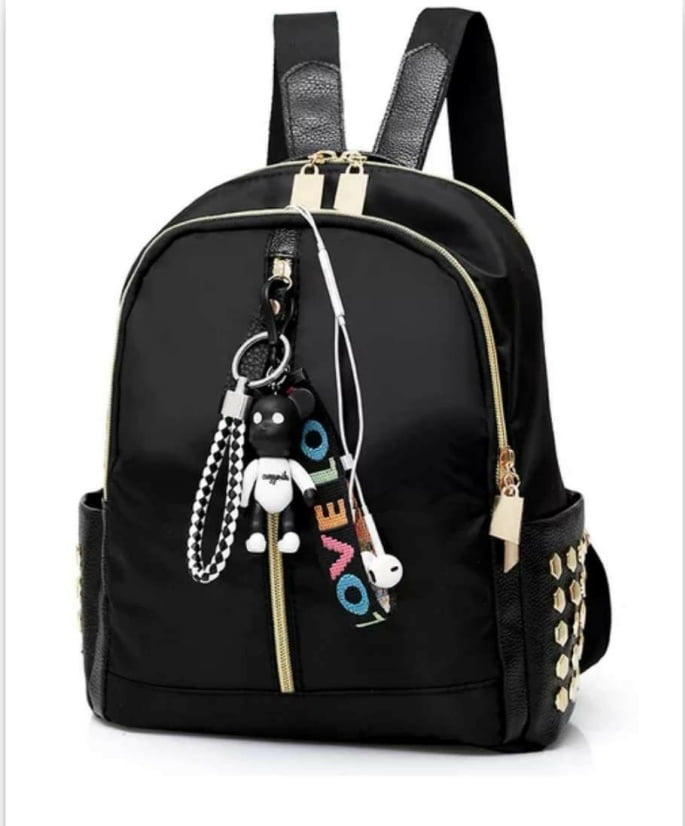 Women Casual Bag Small Black Backpack Lightweight Waterproof Nylon Rucksack | Walmart Canada