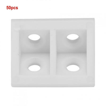 

50-Pack Right Angle Gusset Brackets for Furniture Reinforcement Plastic Corner Bracelets