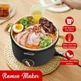 thumbnail image 7 of Brentwood 2.6-Qt. Electric Hot Pot Cooker with Steamer, 700W, Ceramic Nonstick, Black, 7 of 7