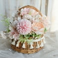 thumbnail image 4 of 3X Cesta de Almacenamiento Tejida y Cinta para Bodas, Cestas de Flores para Niñas, Cesta de Flores de Mimbre para Decoración del Jardín del Hogar., 4 of 9