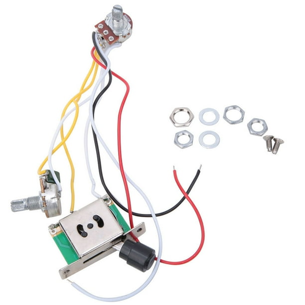 Potenciómetro Jadeshay Kit electrónico de arnés de cableado de guitarra