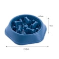 thumbnail image 2 of Comedero lento para perros con base antideslizante que favorece una alimentación sana y una digestión lenta (azul grande, laberinto)., 2 of 5