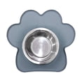thumbnail image 2 of Dog Food Bowl Stainless Steel Bowl Nonskid Kitten Snack Bowl for Indoor Cats Gray, 2 of 8