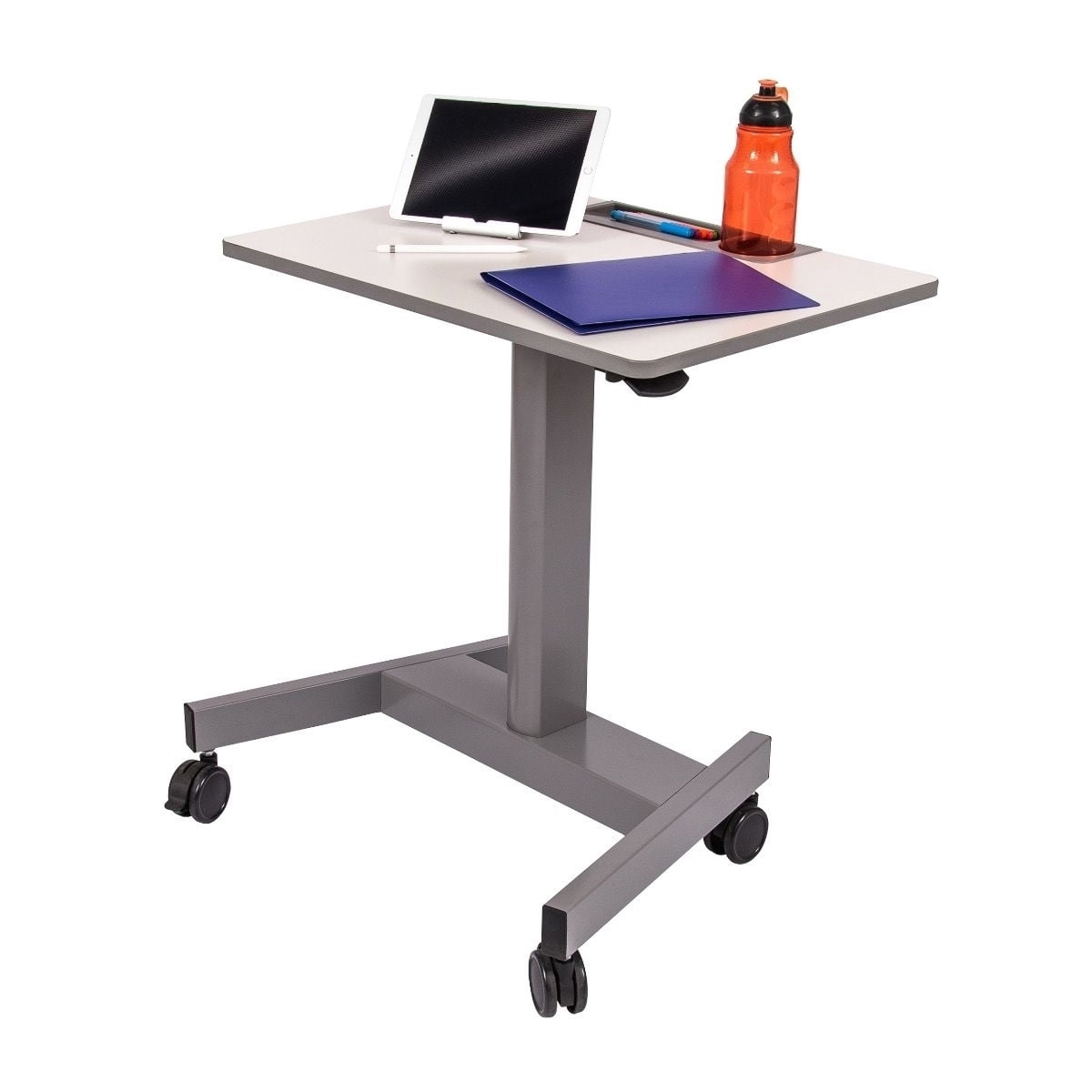 Luxor 626-STUDENT-P44" Student Pneumatic Height Adjustable Desk - Gray