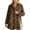 Brown, variant on Luxurious Faux Leopard Print Jacket For With Pockets Long Sleeve Coat Outerwear Fashionable Winter Warmth Elegant Style Women'S Fur & Faux Fur Jackets & Coats Brown Xl