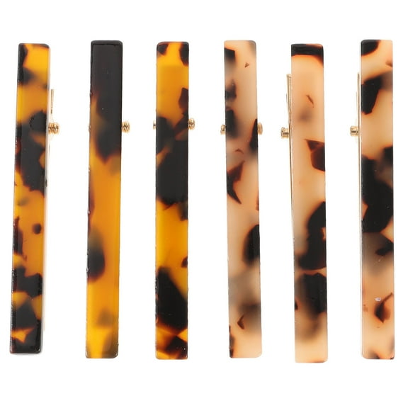 Minkissy Barrettes 6 Pieces Assorted Colors Acetate Stylish Hair Clips for Women and Girls