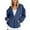 Navy, variant on Ecqkame Lightweight Zip Up Hoodies for Women Fashion Women's Zipper V-Neck Pullover Tops Long Sleeve Hooded Blouse Sweatshirt Purple S