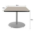 thumbnail image 5 of Hampden Furnishings Bennet Collection Steel Frame 36" Square Top, Round Base, 30" Height, Cafe Table Grey Frame/Grey Nebula Top, 5 of 5