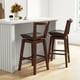 thumbnail image 4 of Costway Swivel Counter Height Bar Stool Set of 2 26" Upholstered PU Leather Kitchen, 4 of 10