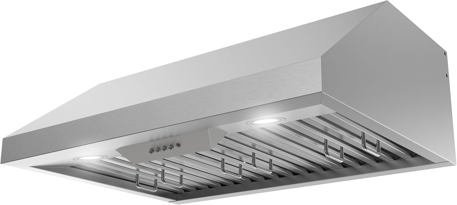 Streamline 30 in. Locri Ductless Undermount 406 CFM Range Hood in Brushed Stainless Steel with Baffle Filters, Push Button Control, LED Lights